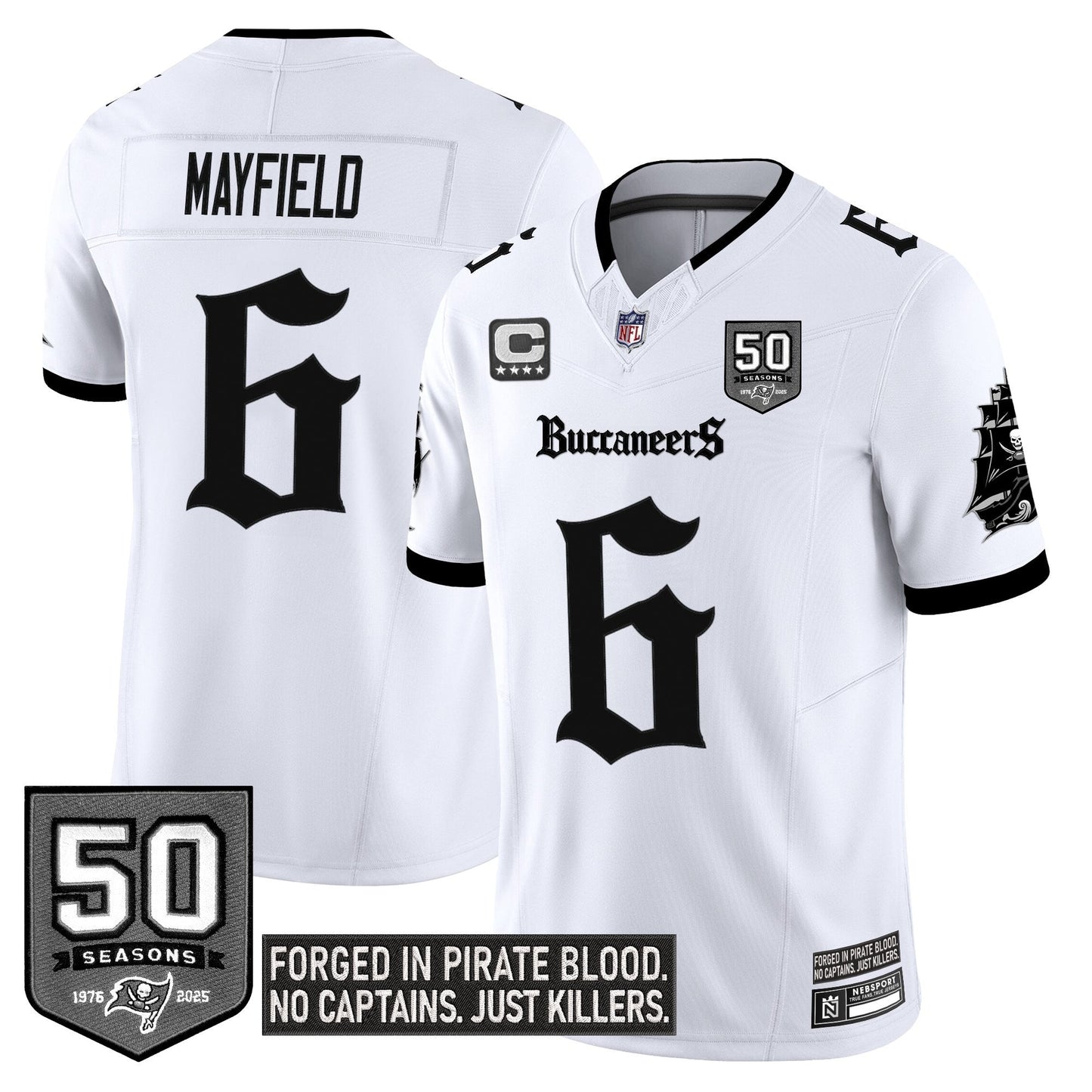 Men's Tampa Bay Buccaneers 'Gothic Pirate Shadows Edition' Limited Jersey - All Stitched