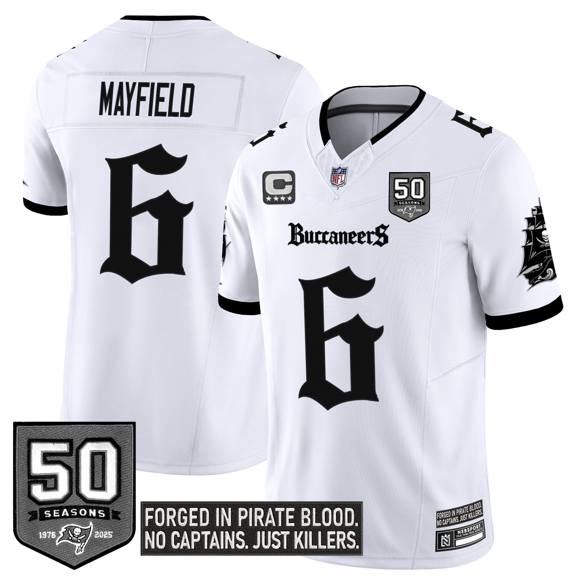 Men's Tampa Bay Buccaneers 'Gothic Pirate Shadows Edition' Limited Jersey - All Stitched