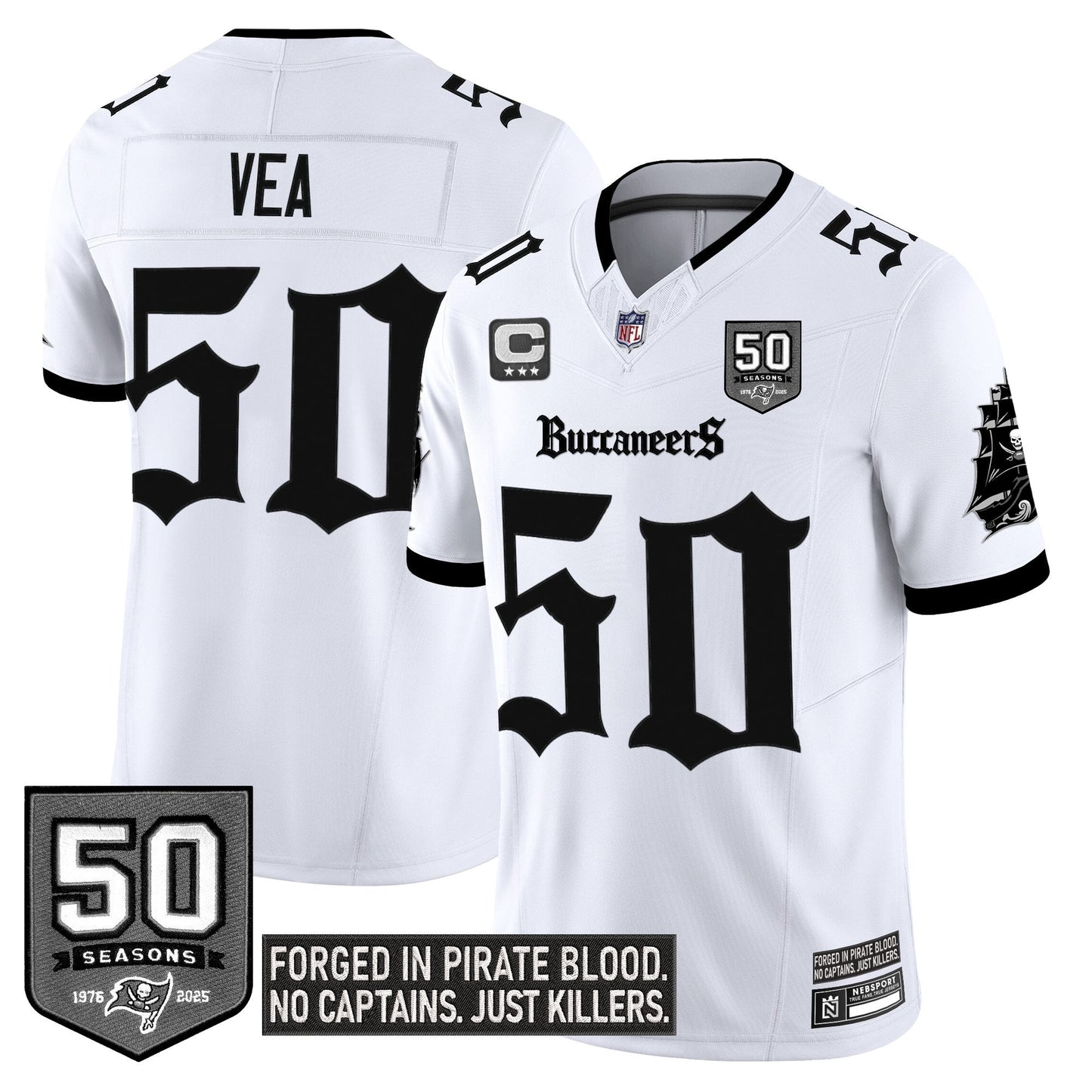 Men's Tampa Bay Buccaneers 'Gothic Pirate Shadows Edition' Limited Jersey - All Stitched
