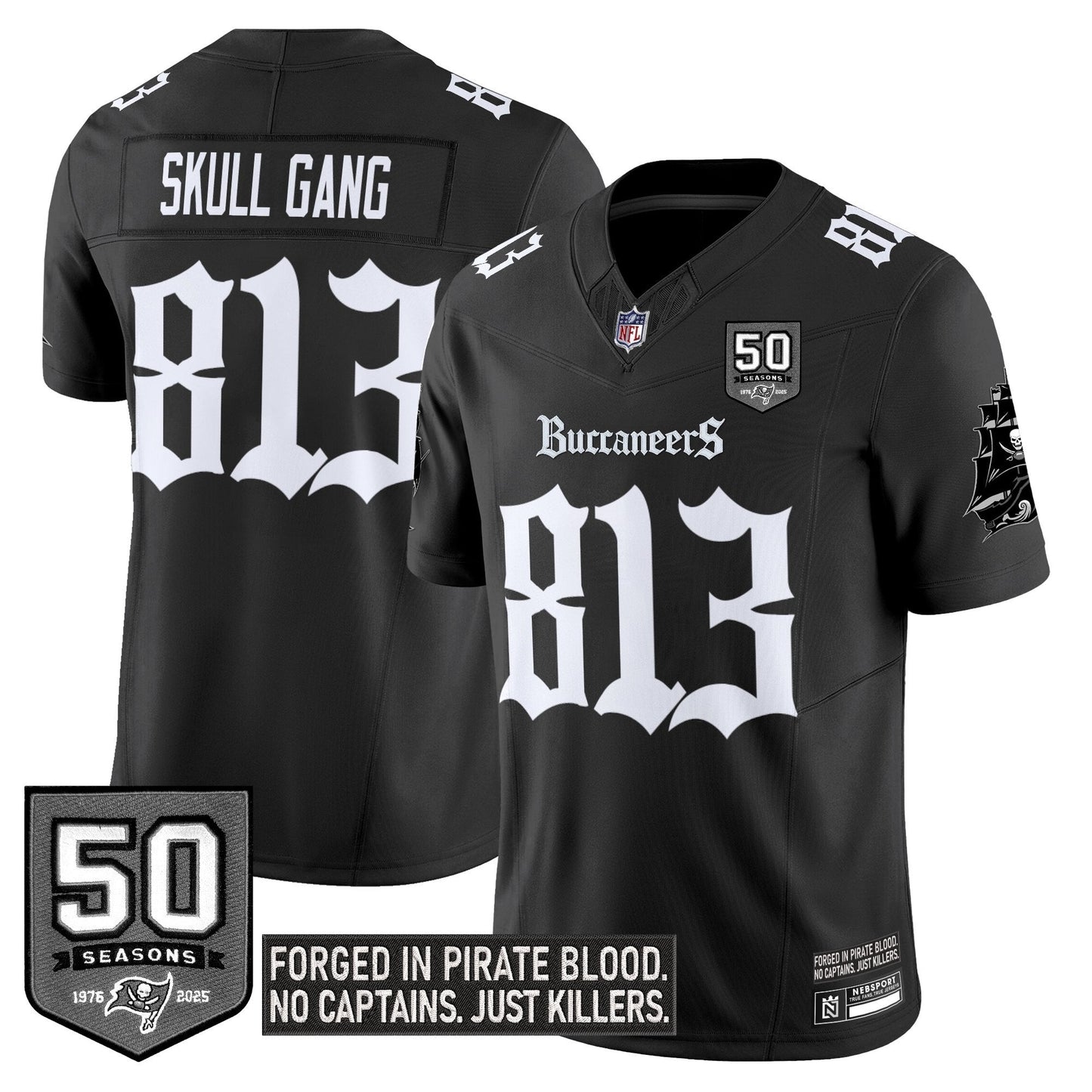 Men's Tampa Bay Buccaneers 'Gothic Pirate Shadows Edition' Limited Jersey - All Stitched
