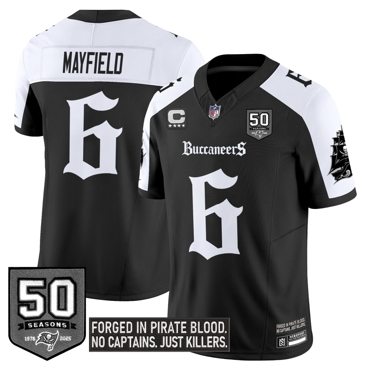 Men's Tampa Bay Buccaneers 'Gothic Pirate Shadows Edition' Limited Jersey - All Stitched