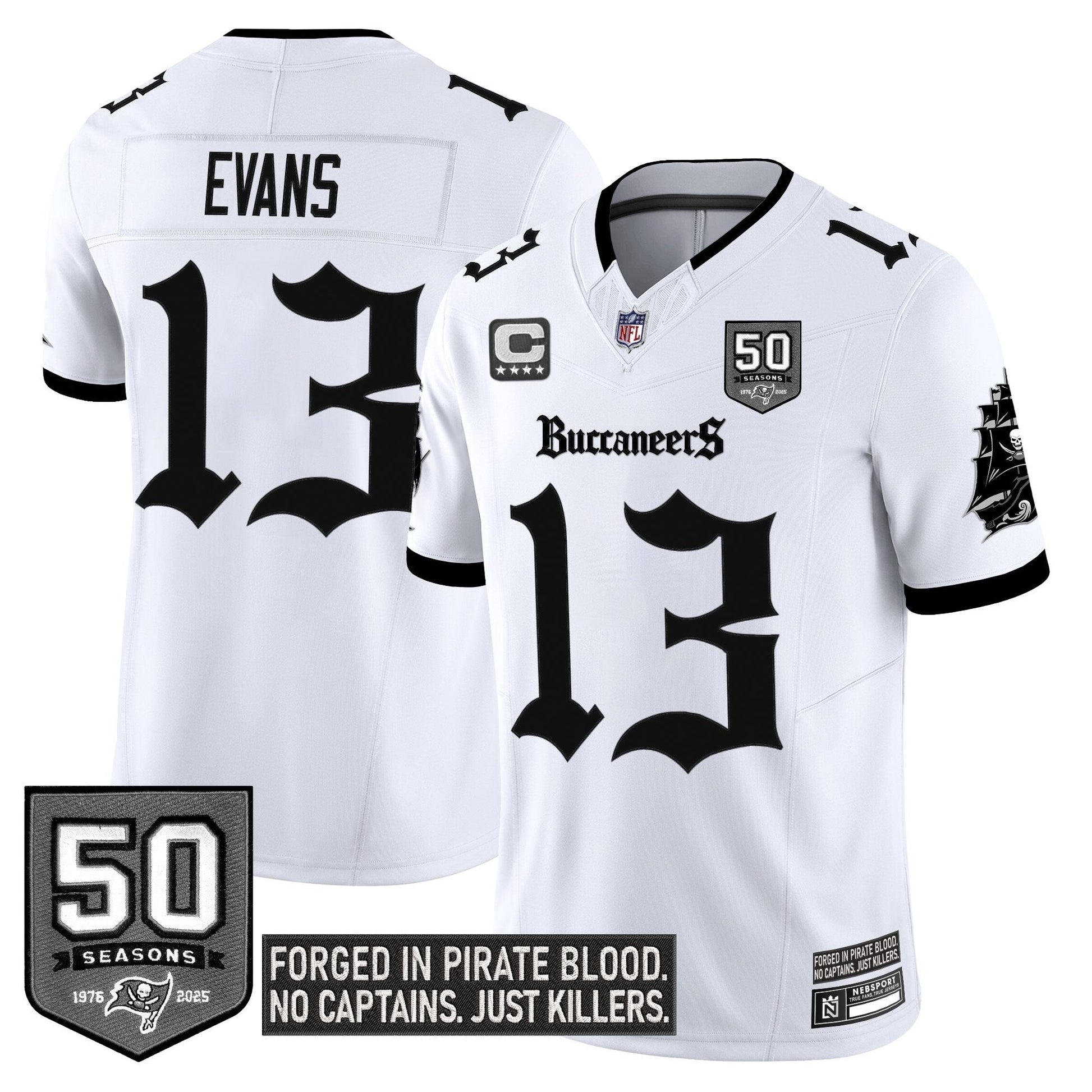 Men's Tampa Bay Buccaneers 'Gothic Pirate Shadows Edition' Limited Jersey - All Stitched
