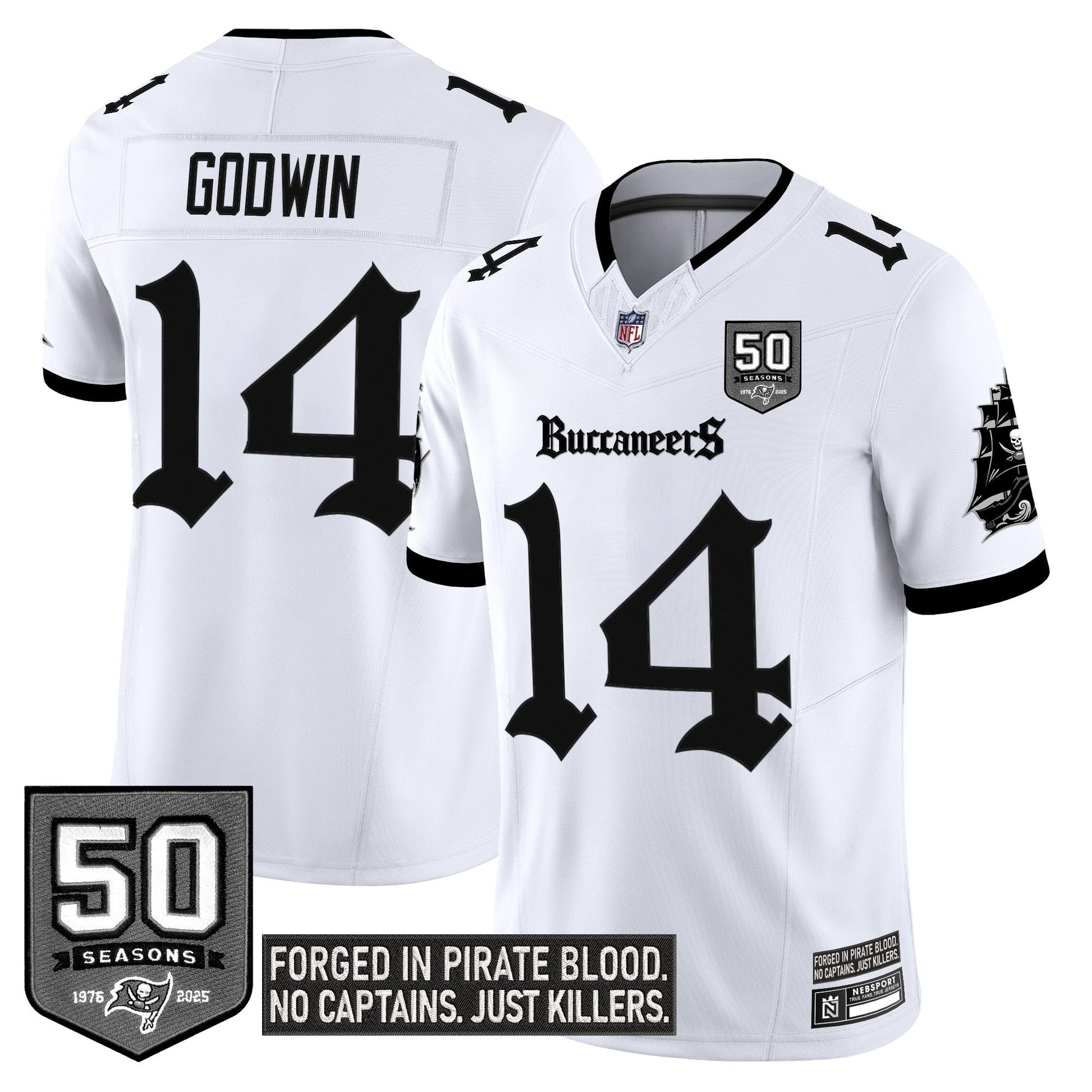 Men's Tampa Bay Buccaneers 'Gothic Pirate Shadows Edition' Limited Jersey - All Stitched