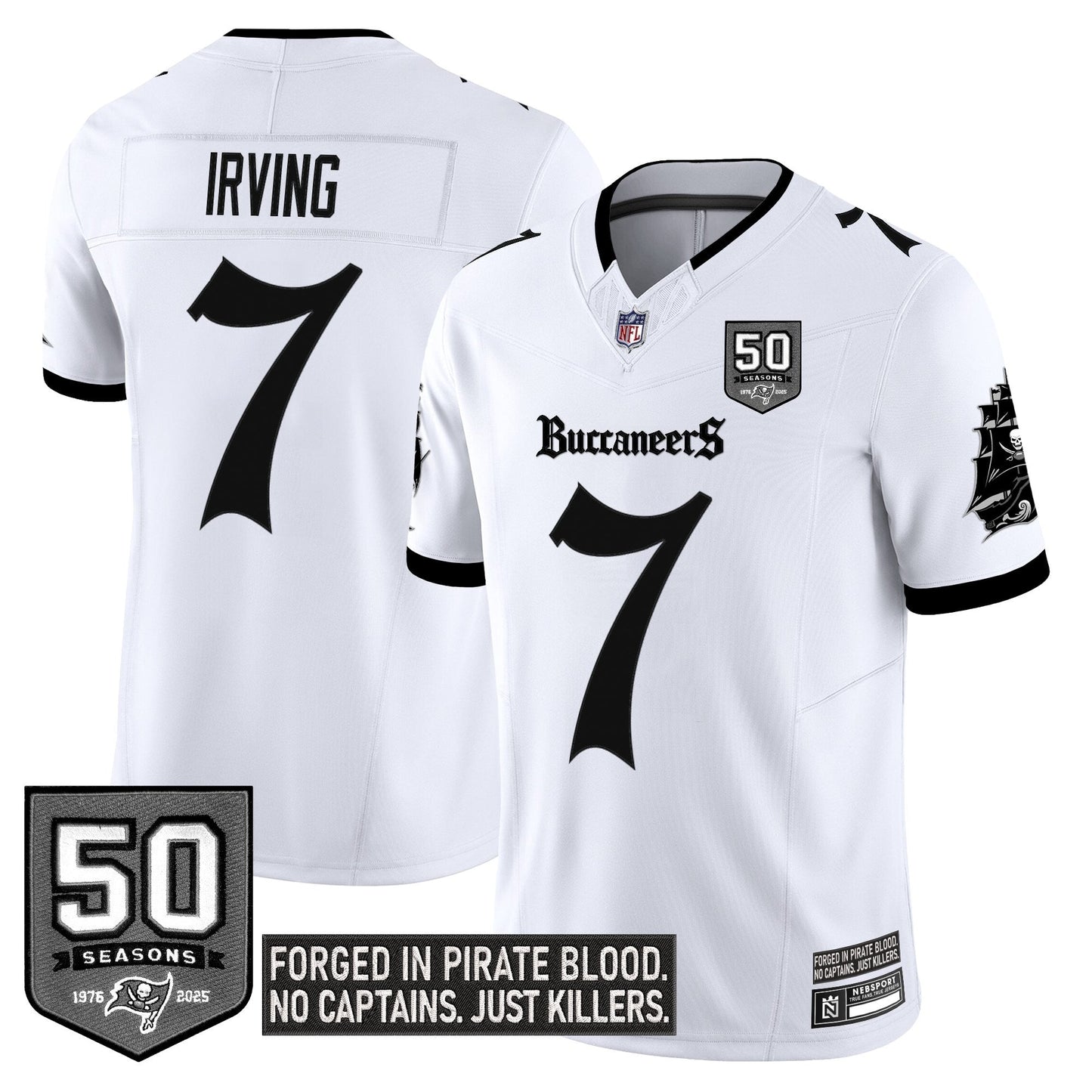 Men's Tampa Bay Buccaneers 'Gothic Pirate Shadows Edition' Limited Jersey - All Stitched