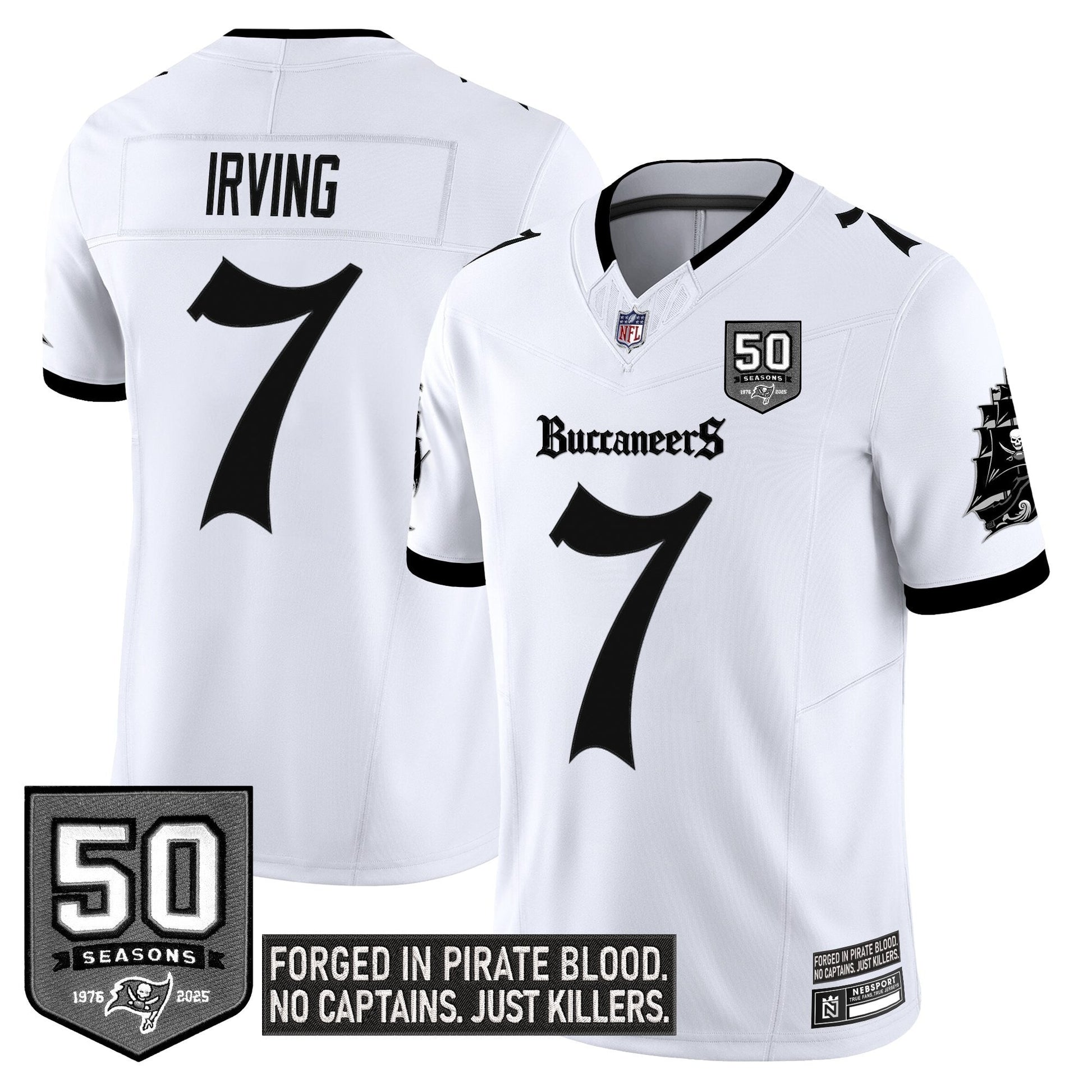 Men's Tampa Bay Buccaneers 'Gothic Pirate Shadows Edition' Limited Jersey - All Stitched