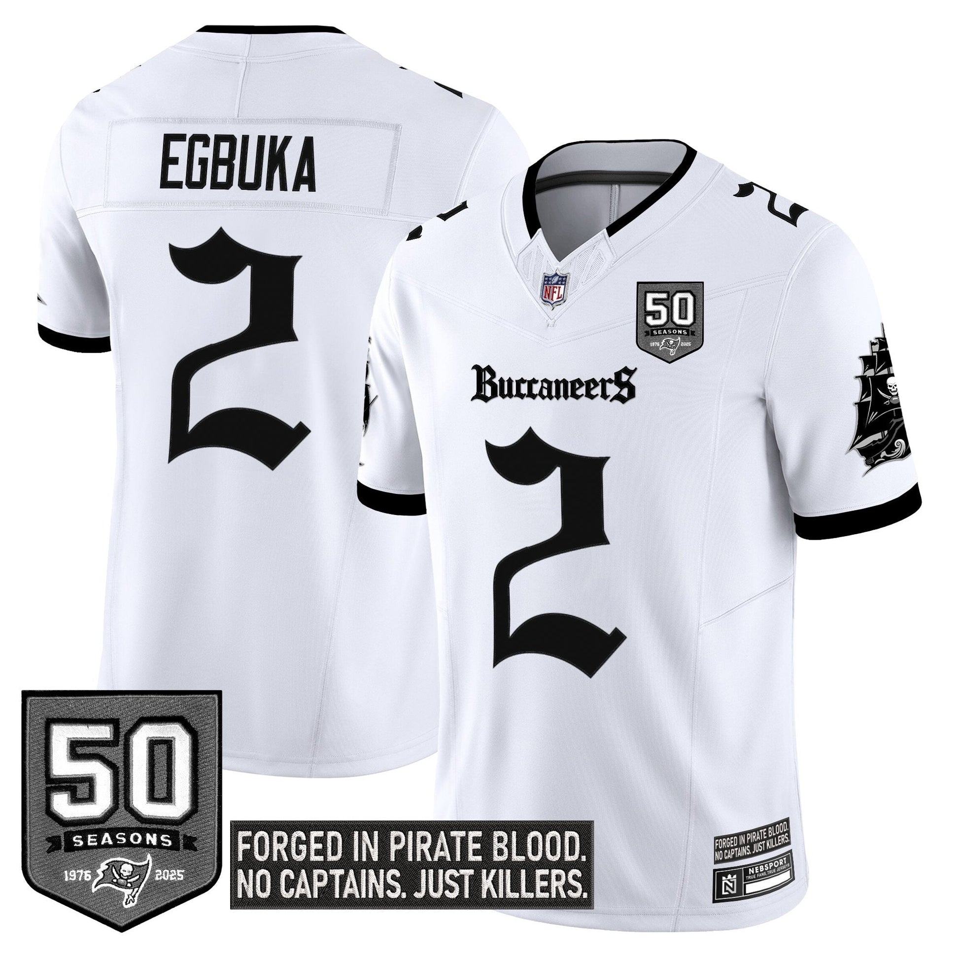 Men's Tampa Bay Buccaneers 'Gothic Pirate Shadows Edition' Limited Jersey - All Stitched