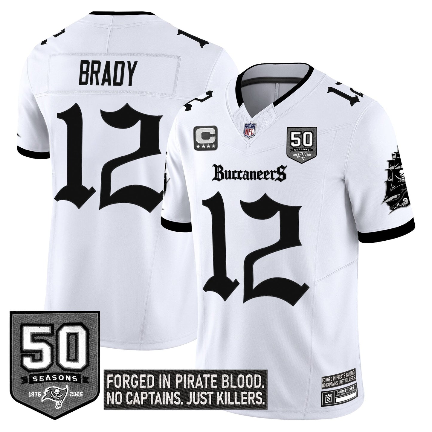 Men's Tampa Bay Buccaneers 'Gothic Pirate Shadows Edition' Limited Jersey - All Stitched