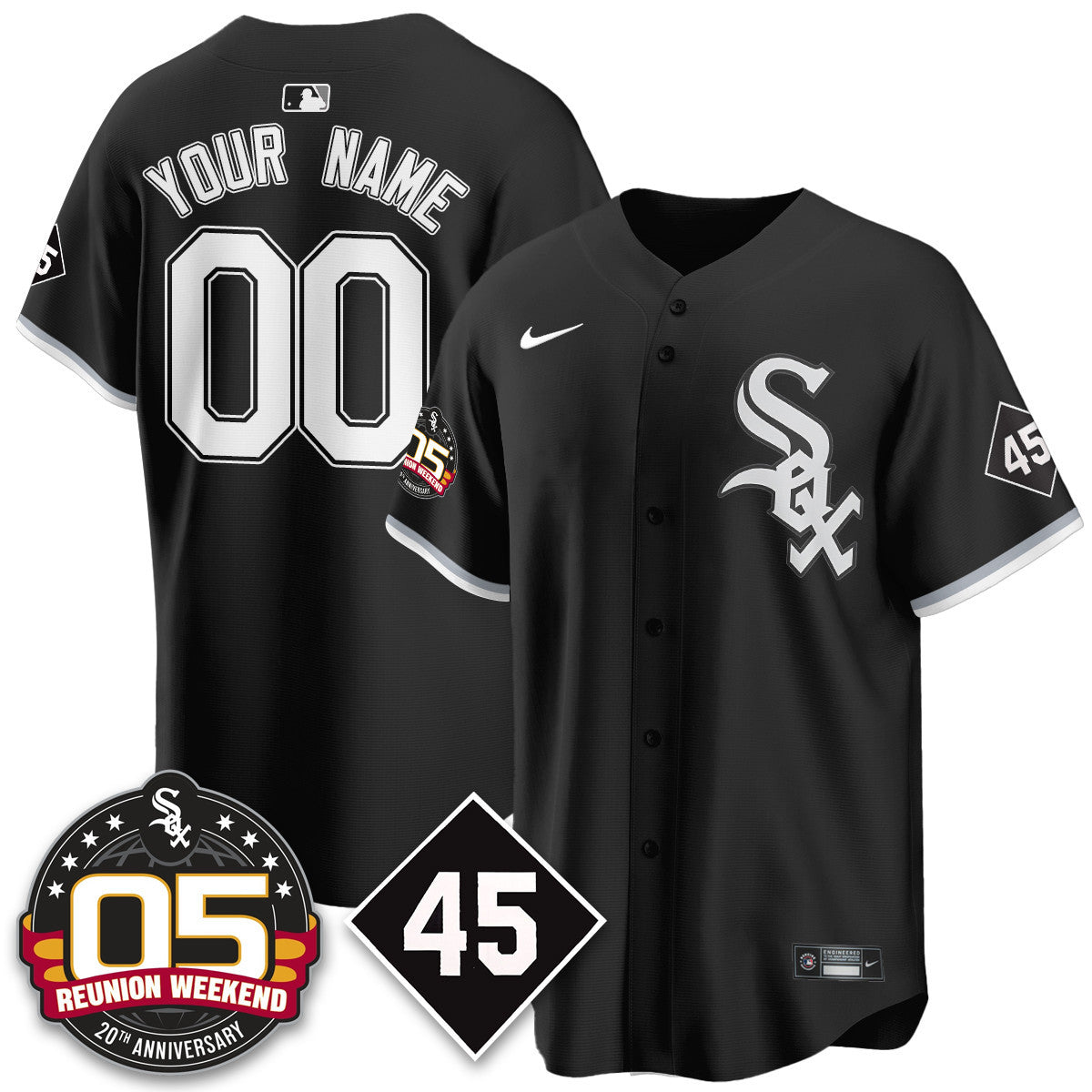 Chicago White Sox Bobby Jenks 2025 Custom Jersey - Reunion Weekend - All Stitched