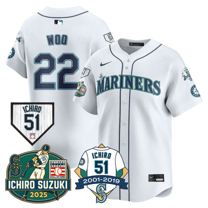 Seattle Mariners Ichiro Number Retirement Jersey - All Stitched