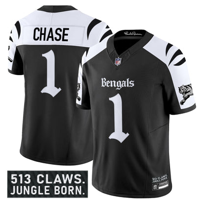 Men's Cincinnati Bengals 'Gothic Jungle Shadows Edition' Vapor Limited Jersey - All Stitched