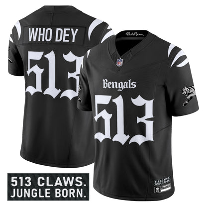Men's Cincinnati Bengals 'Gothic Jungle Shadows Edition' Vapor Limited Jersey - All Stitched