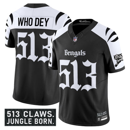 Men's Cincinnati Bengals 'Gothic Jungle Shadows Edition' Vapor Limited Jersey - All Stitched