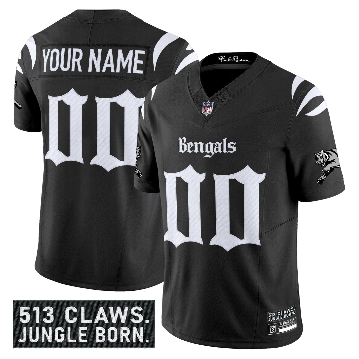 Cincinnati Bengals 'Gothic Jungle Shadows Edition' Vapor Limited Custom Jersey - All Stitched
