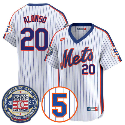 Men's New York Mets Number Retirement & Hall of Fame Gold Jersey - All Stitched