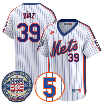 Men's New York Mets Number Retirement & Hall of Fame Gold Jersey - All Stitched