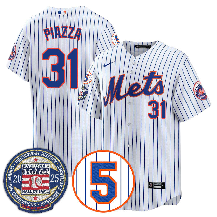NYM Number Retirement & Hall of Fame Gold Jersey - All Stitched