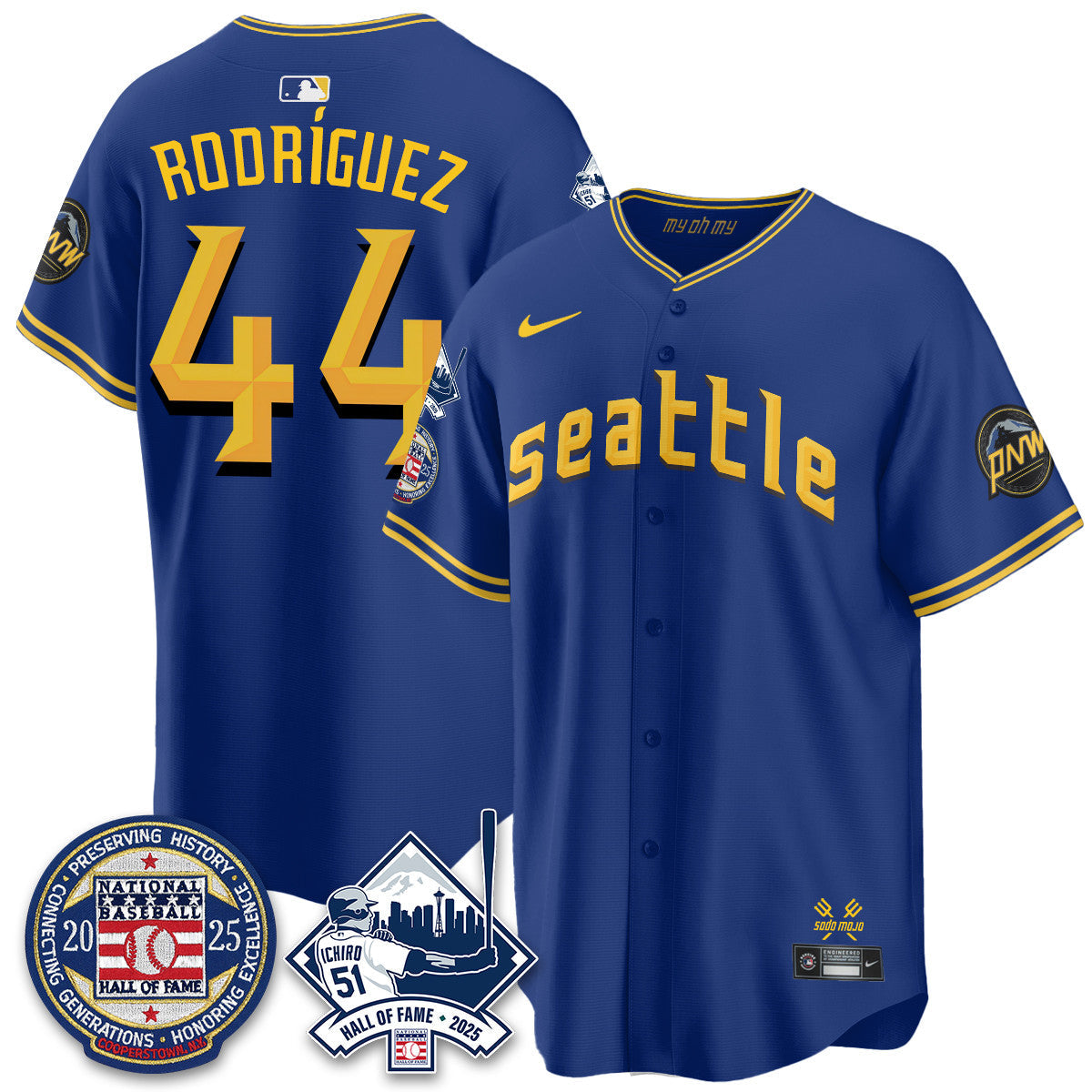 Men's Seattle Mariners Ichiro Number Retirement Jersey V2 - All Stitched