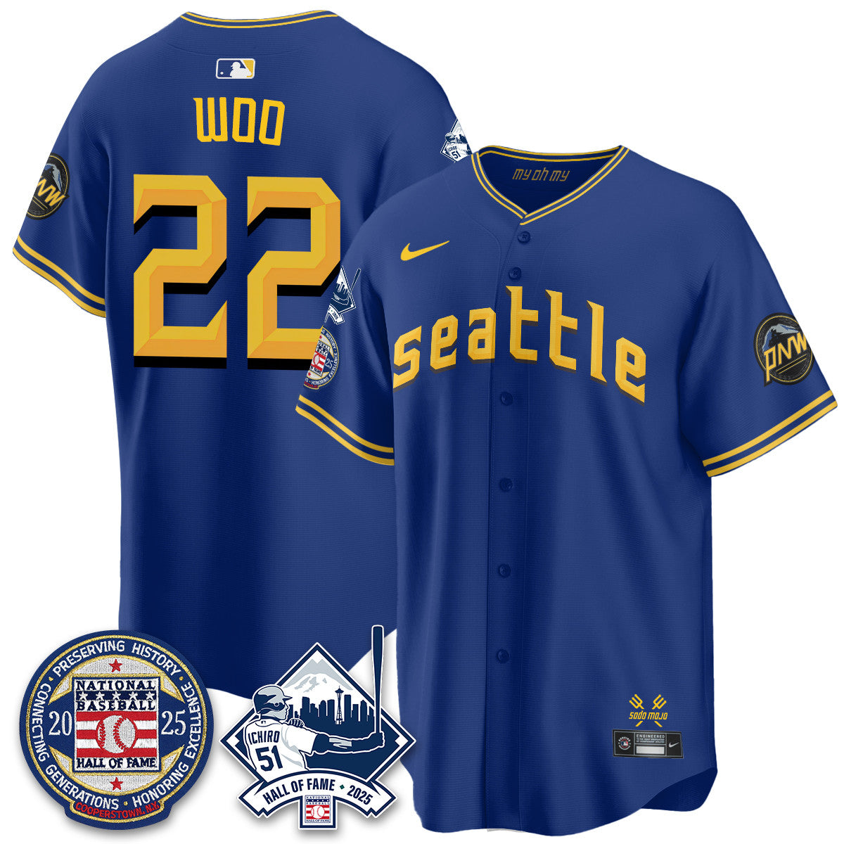 Men's Seattle Mariners Ichiro Number Retirement Jersey V2 - All Stitched