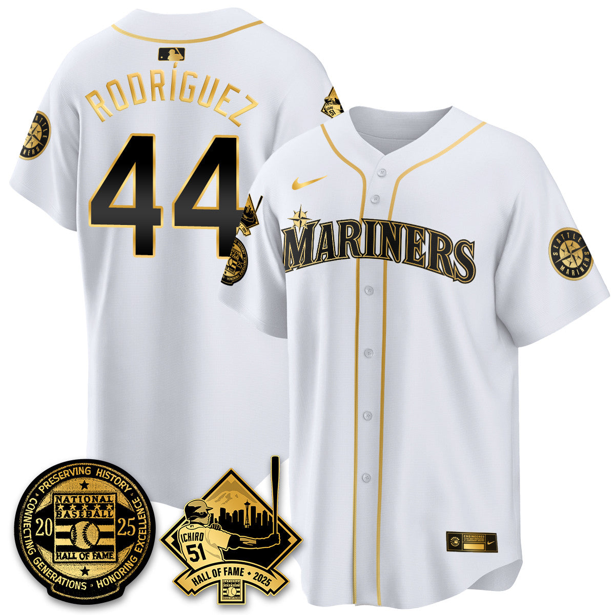 Men's Seattle Mariners Ichiro Number Retirement Jersey V2 - All Stitched