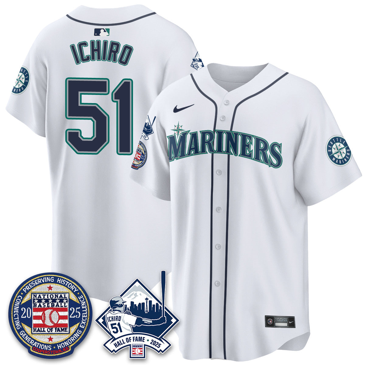 Seattle Mariners Ichiro Number Retirement Jersey V2 - All Stitched