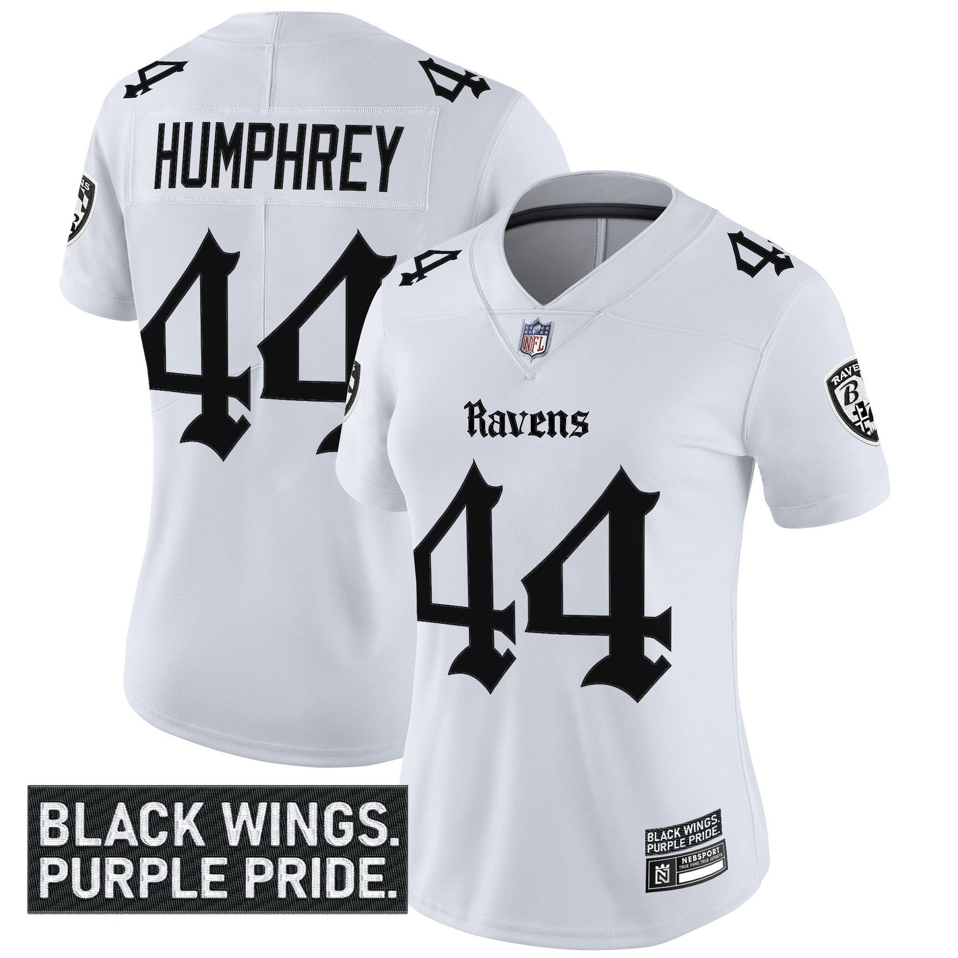 Women's Baltimore Ravens 'Gothic Nevermore Edition' Vapor Limited Jersey - All Stitched
