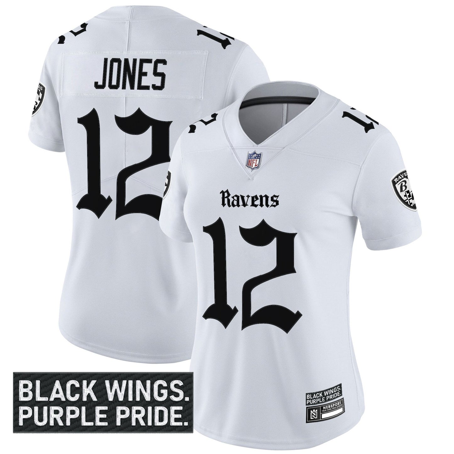 Women's Baltimore Ravens 'Gothic Nevermore Edition' Vapor Limited Jersey - All Stitched