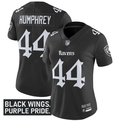 Women's Baltimore Ravens 'Gothic Nevermore Edition' Vapor Limited Jersey - All Stitched