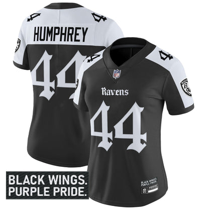 Women's Baltimore Ravens 'Gothic Nevermore Edition' Vapor Limited Jersey - All Stitched