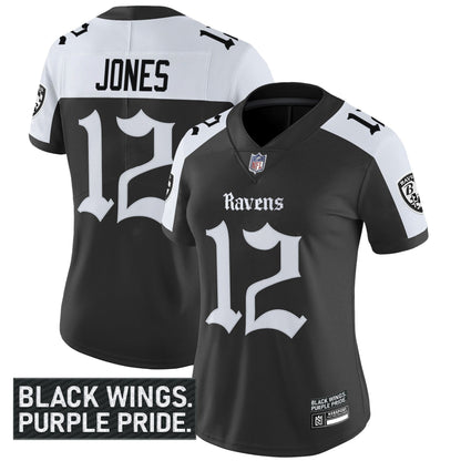 Women's Baltimore Ravens 'Gothic Nevermore Edition' Vapor Limited Jersey - All Stitched