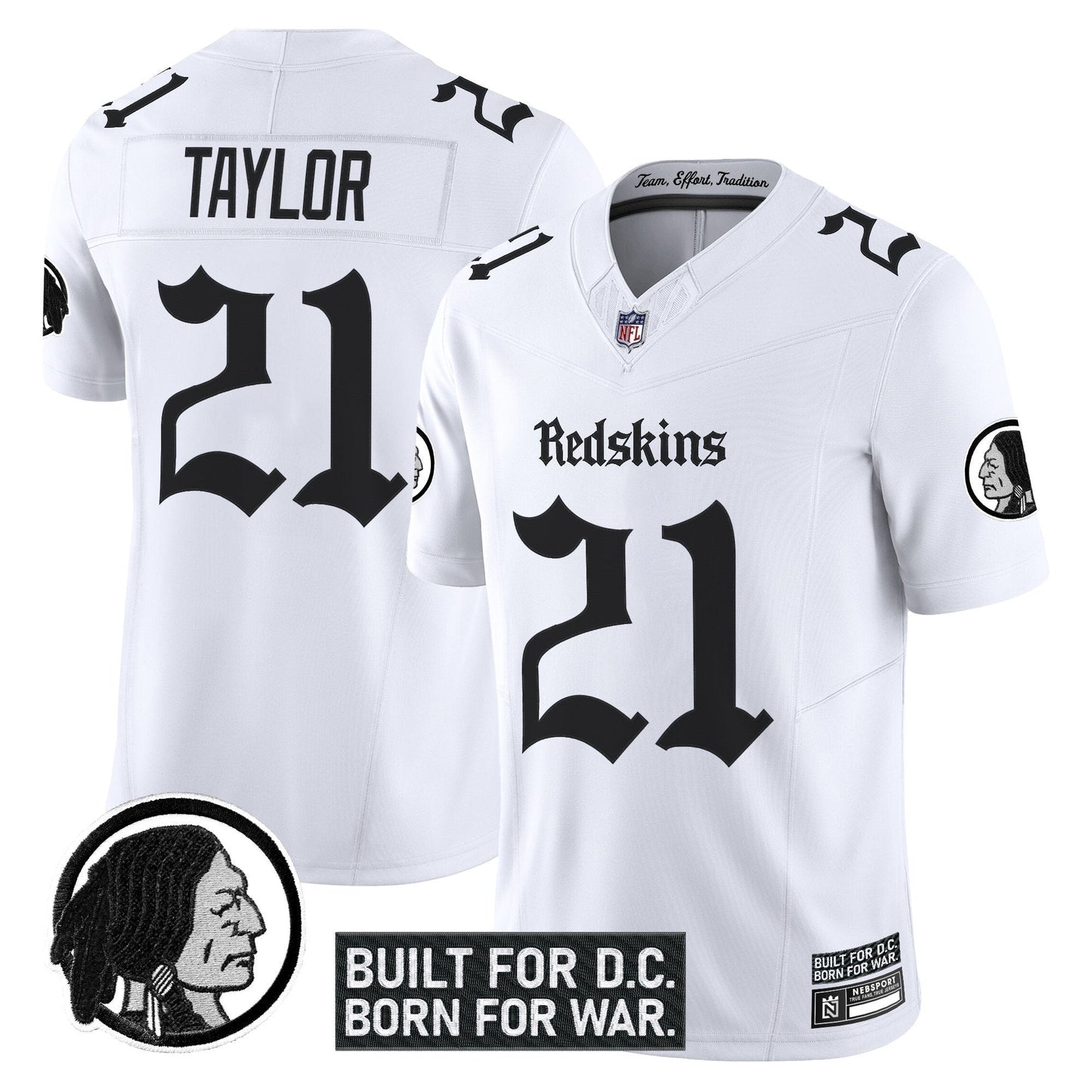 Men's Washington Redskins 'Gothic Capital Edition' Vapor Limited Jersey V2 - All Stitched