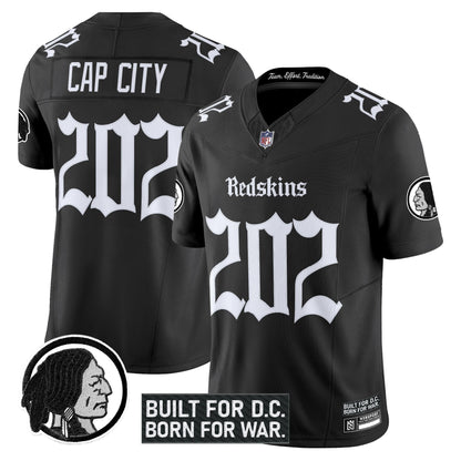 Men's Washington Redskins 'Gothic Capital Edition' Vapor Limited Jersey V2 - All Stitched