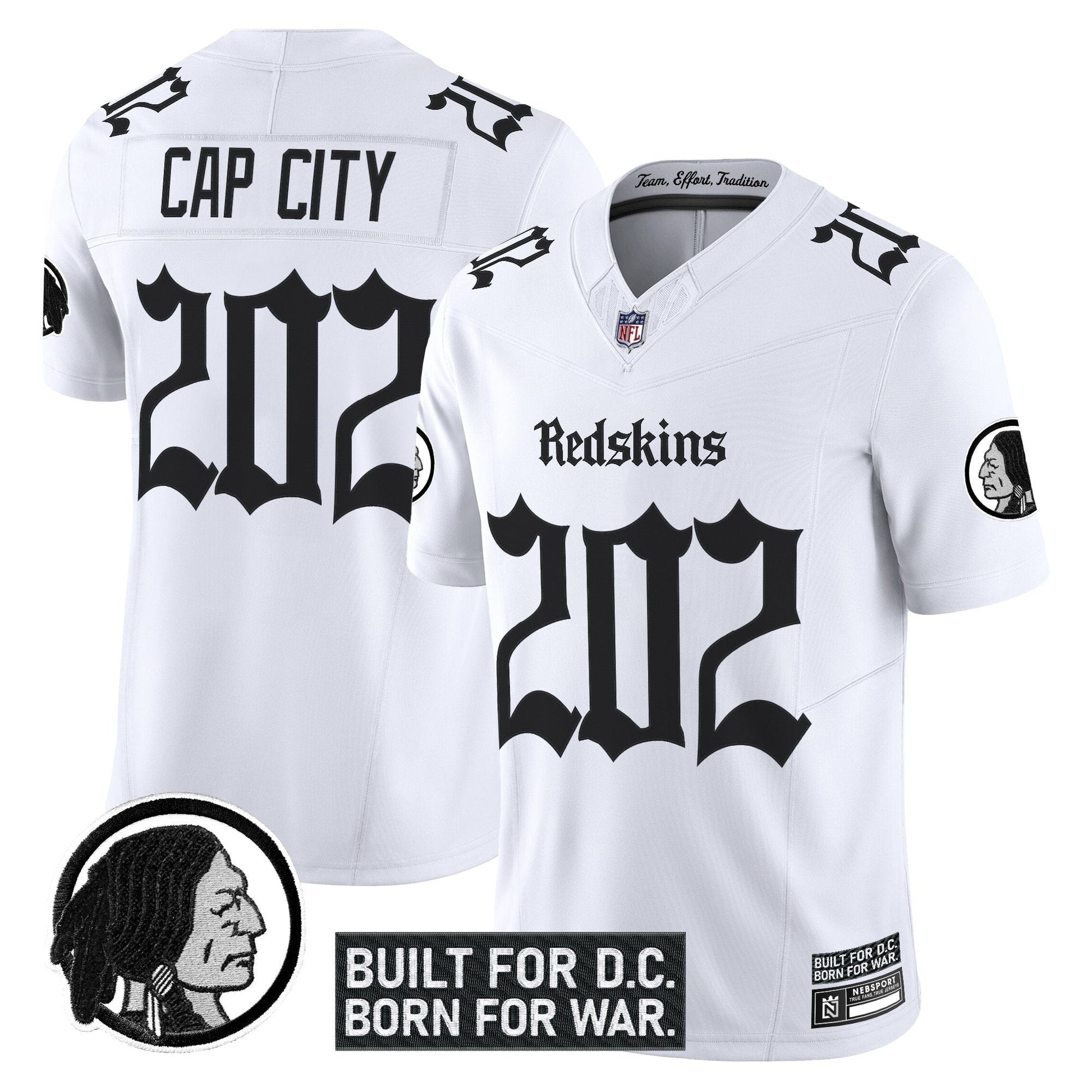 Men's Washington Redskins 'Gothic Capital Edition' Vapor Limited Jersey V2 - All Stitched