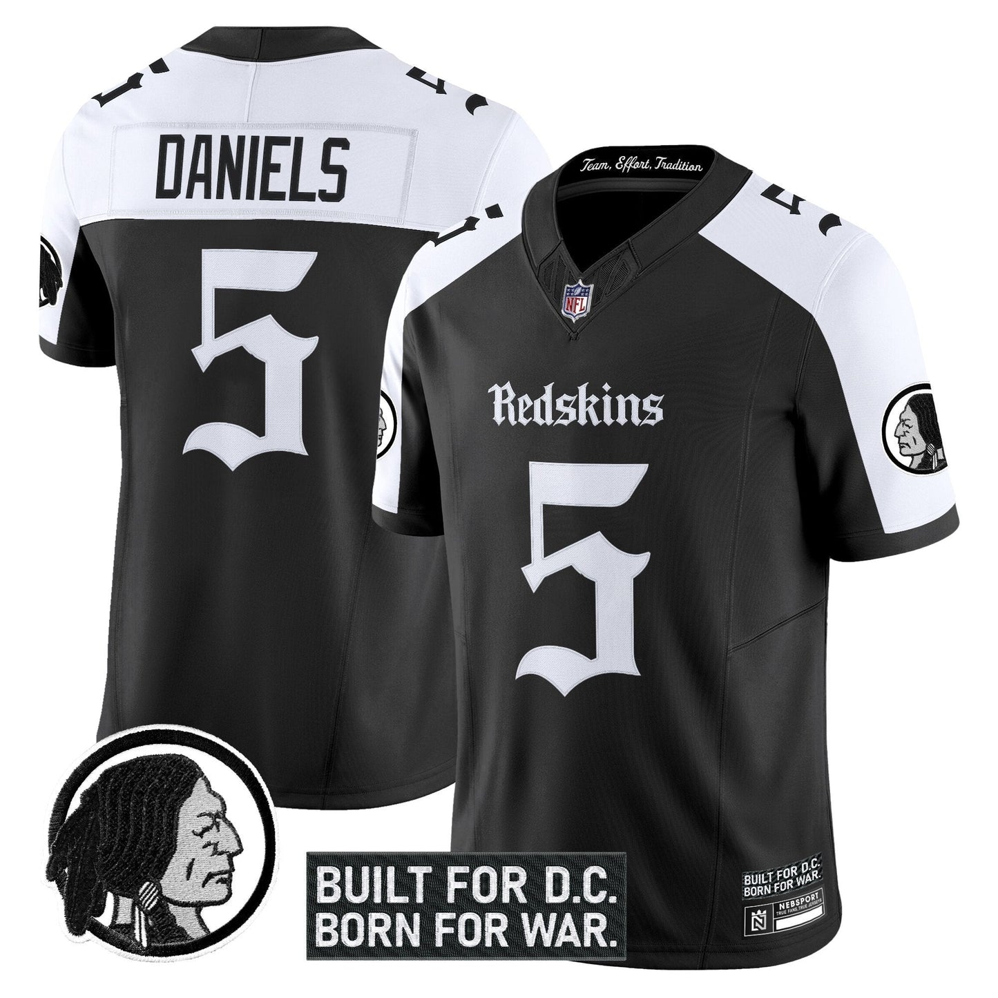 Men's Washington Redskins 'Gothic Capital Edition' Vapor Limited Jersey V2 - All Stitched