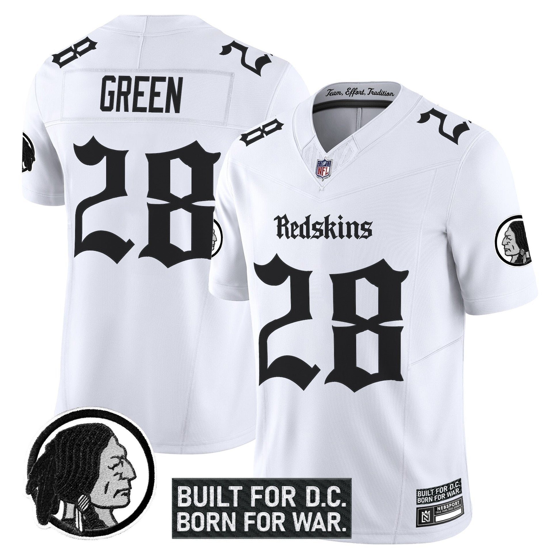 Men's Washington Redskins 'Gothic Capital Edition' Vapor Limited Jersey V2 - All Stitched