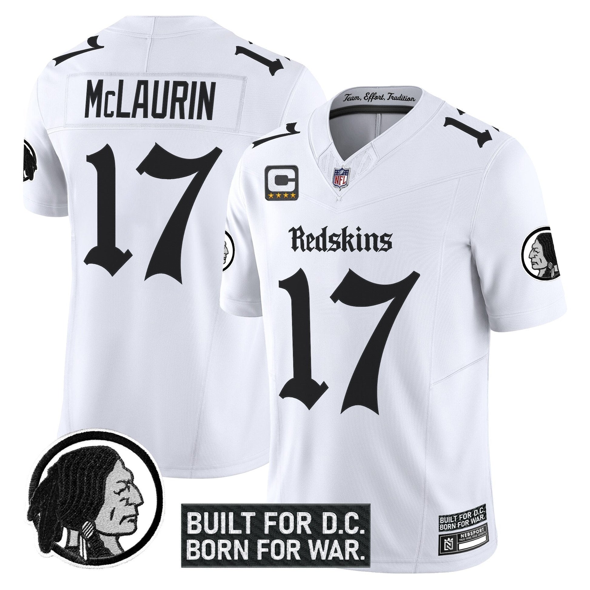 Men's Washington Redskins 'Gothic Capital Edition' Vapor Limited Jersey V2 - All Stitched
