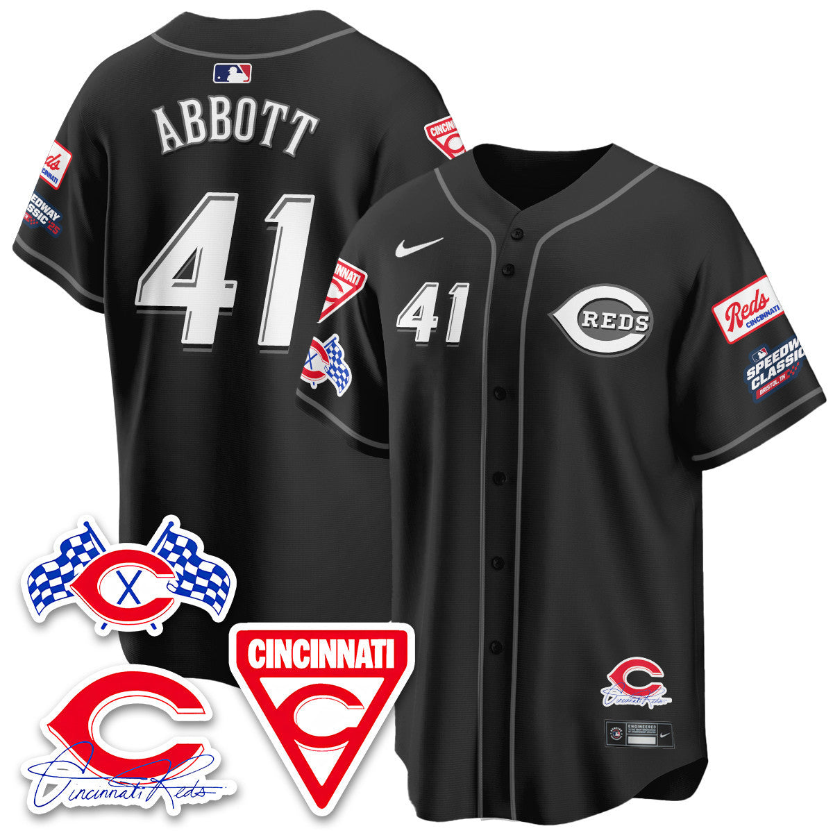 Men's Cincinnati Reds 2025 Speedway Limited Jersey V1 - All Stitched