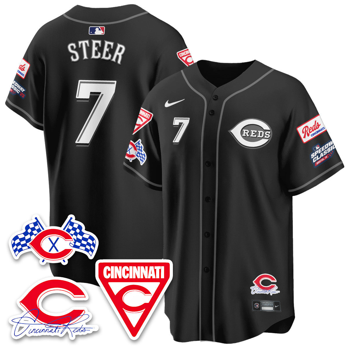 Men's Cincinnati Reds 2025 Speedway Limited Jersey V1 - All Stitched