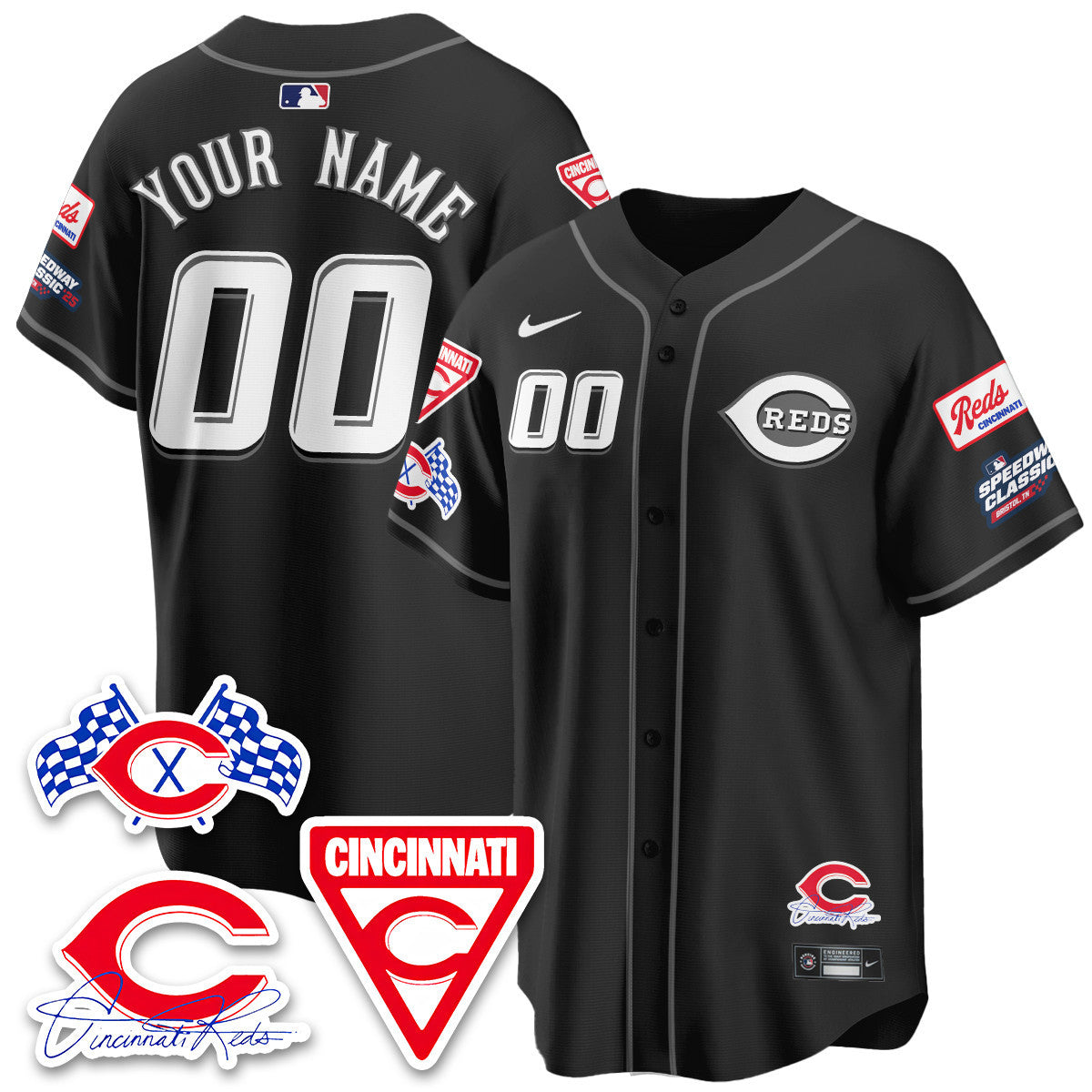 Men's Cincinnati Reds 2025 Speedway Limited Jersey V1 - All Stitched