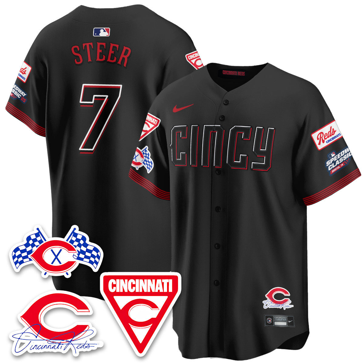 Men's Cincinnati Reds 2025 Speedway Limited Jersey V1 - All Stitched