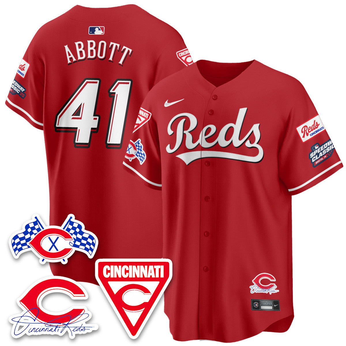 Men's Cincinnati Reds 2025 Speedway Limited Jersey V1 - All Stitched