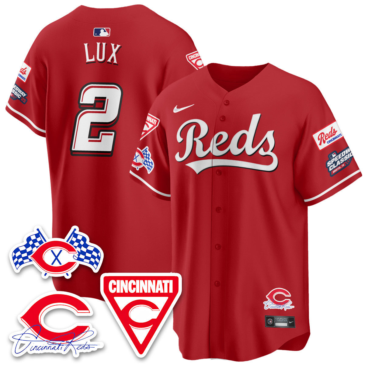 Men's Cincinnati Reds 2025 Speedway Limited Jersey V1 - All Stitched