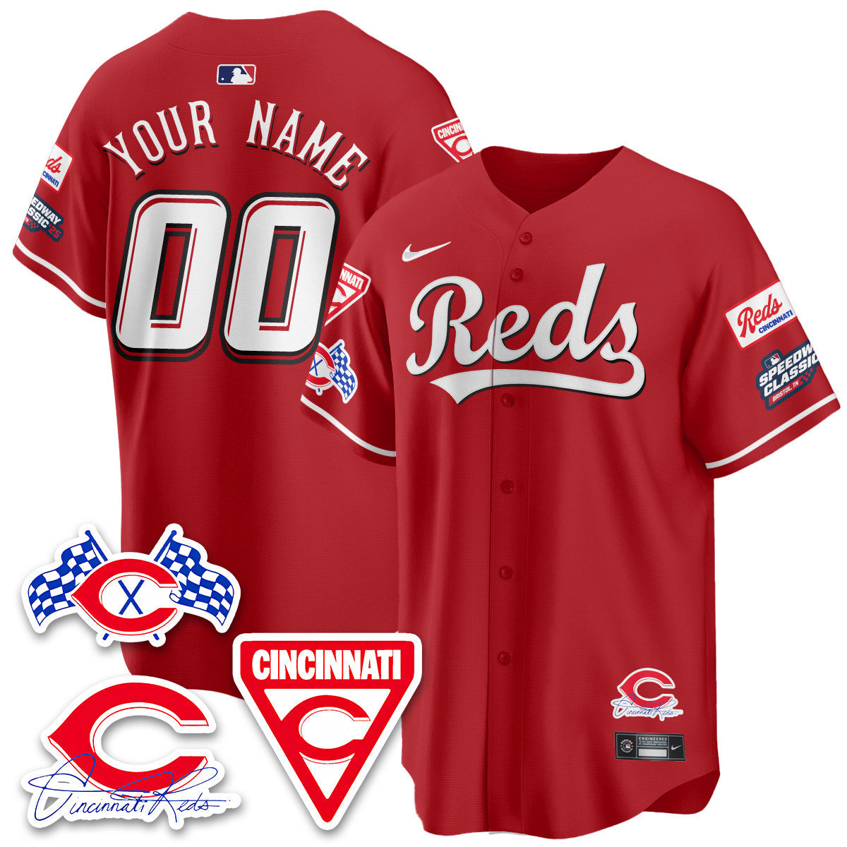 Men's Cincinnati Reds 2025 Speedway Limited Jersey V1 - All Stitched