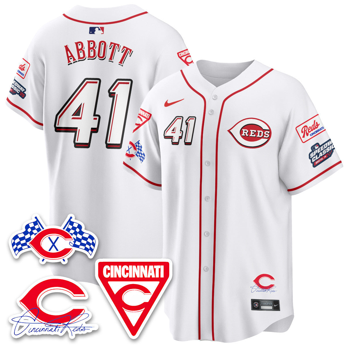 Men's Cincinnati Reds 2025 Speedway Limited Jersey V1 - All Stitched