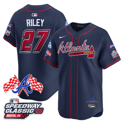 Men's Atlanta Braves 2025 Speedway Classic Limited Jersey V1 - All Stitched
