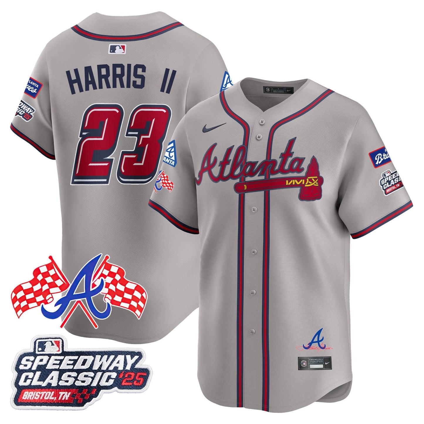 Men's Atlanta Braves 2025 Speedway Classic Limited Jersey V1 - All Stitched