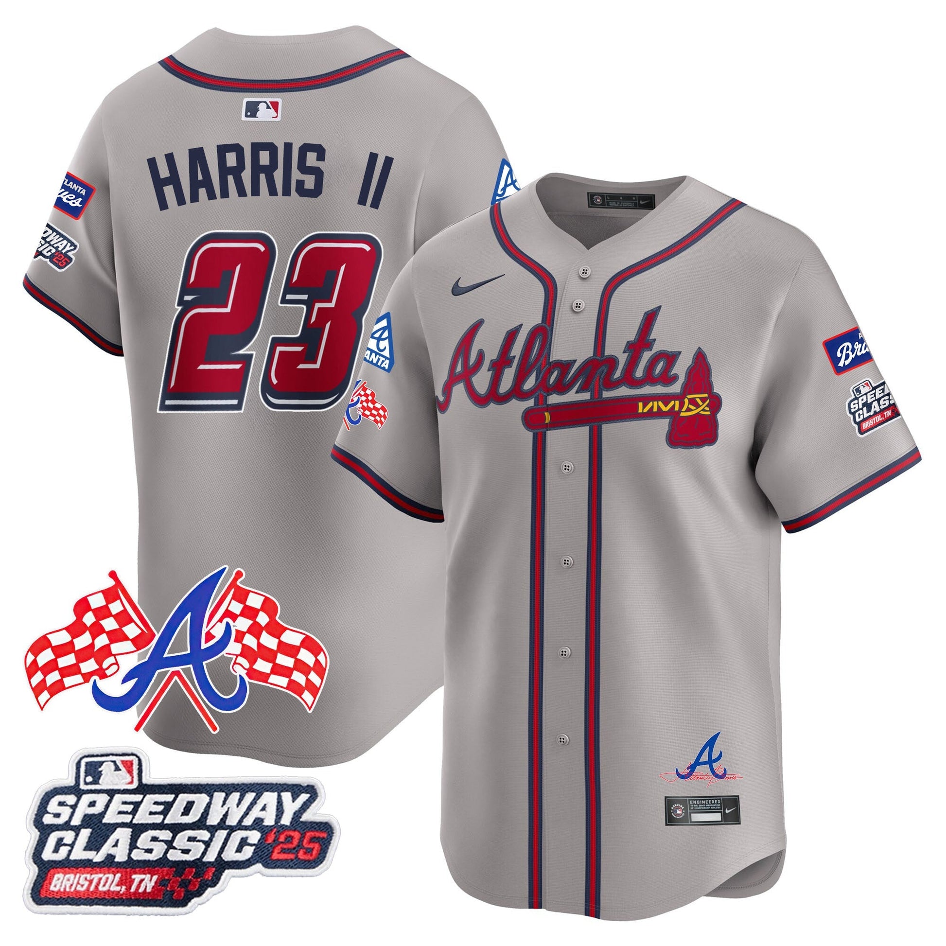 Men's Atlanta Braves 2025 Speedway Classic Limited Jersey V1 - All Stitched