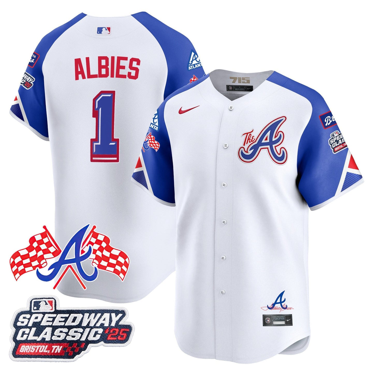 Men's Atlanta Braves 2025 Speedway Classic Limited Jersey V1 - All Stitched