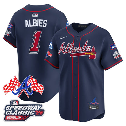 Men's Atlanta Braves 2025 Speedway Classic Limited Jersey V1 - All Stitched