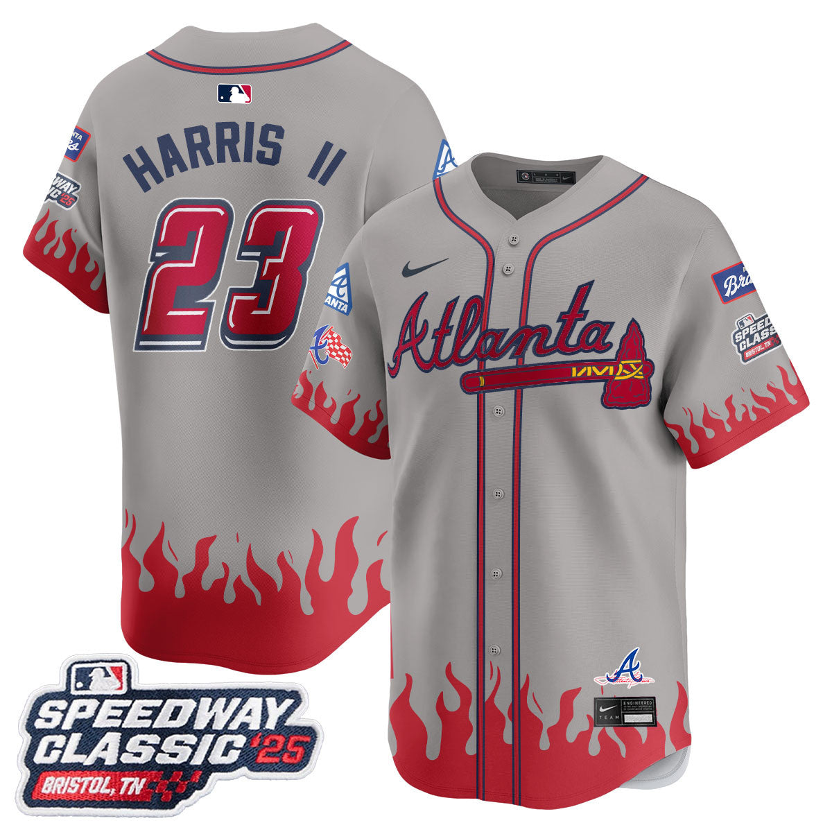 Men's Atlanta Braves 2025 Speedway Classic Limited Jersey V2 - All Stitched