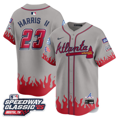 Men's Atlanta Braves 2025 Speedway Classic Limited Jersey V2 - All Stitched